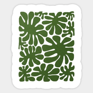 Abstract green flowers Sticker